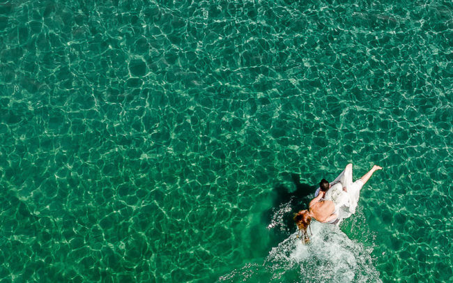 drone wedding photography