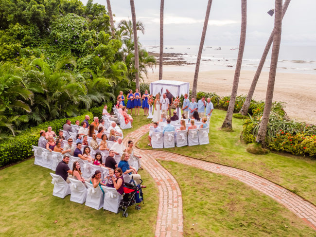 ceremony Drone photography costa rica