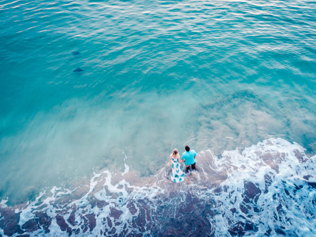 Costa Rica Drone Engagement Photography